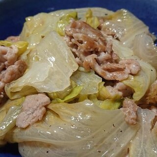 【包丁、まな板いらず】レタスと豚肉のぽん酢炒め